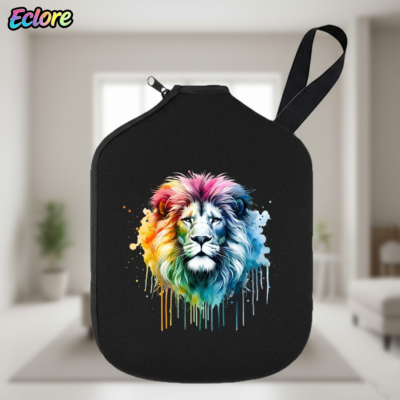 Colorful Watercolor Lion Head  - đánh giá và giá Pickleball Paddle